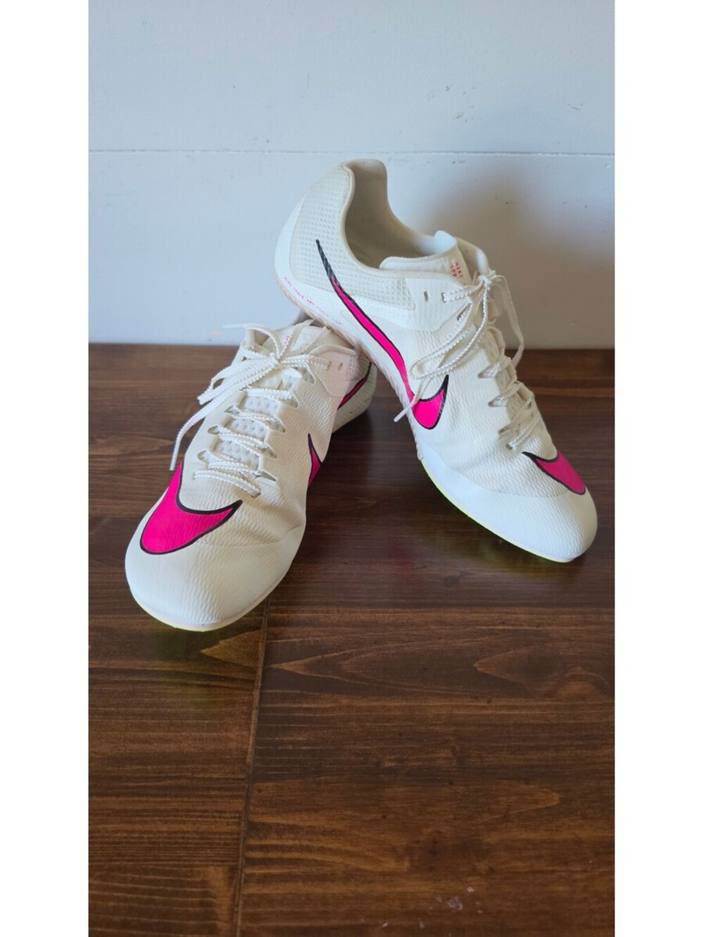 Nike Zoom Rival Sprint Track Spikes Sail Fierce Pink Men's Sz 10.5, EUC, 490